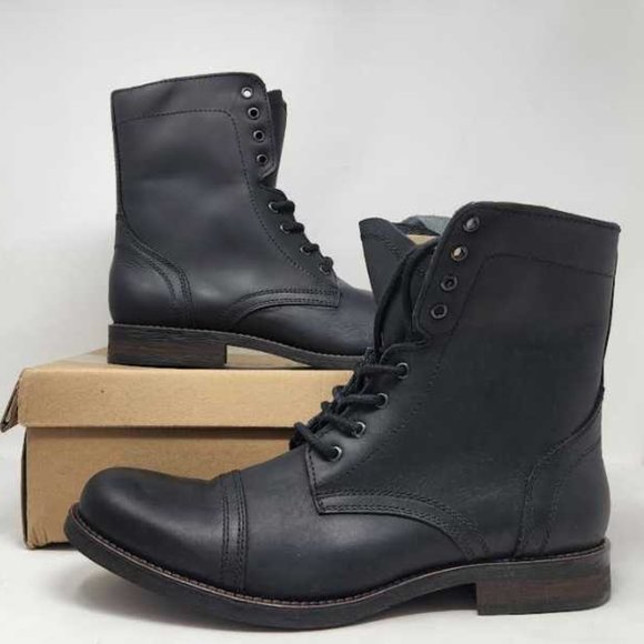 New Men's 13 Steve Madden Troopah-c distressed combat boots in black - Picture 1 of 11